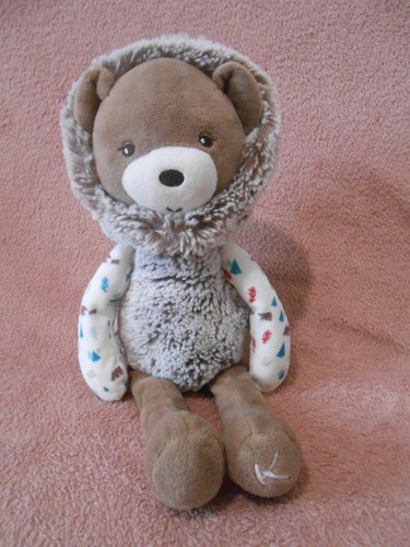 Doudou peluche ours pantin