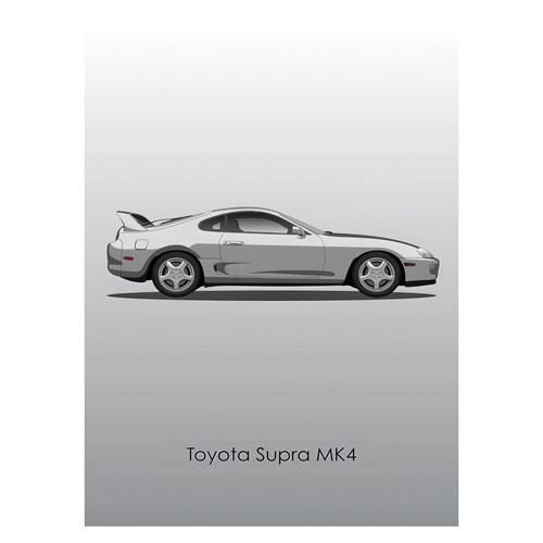 Affiche illustrative toyota - affiche,