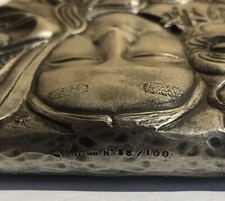 MÉDAILLE PLAQUE EN CUIVRE ARGENTÉE MEDAL ROCH NUMÉROTÉ 85 / 100 JAPON THÉÂTRE 