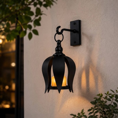 Lanterne noire suspendue - lanterne,