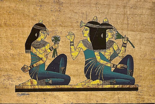 Papyrus egyptien vintage - , egyptien 