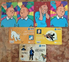 7 TELECARTES TINTIN LES