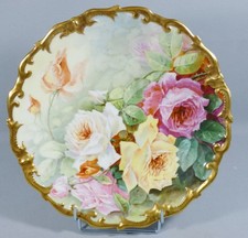 Les roses, plat décoratif en