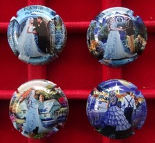 Capsules de Champagne ALBRECHT CHARDONNIER, n° 17 à 17c, série complète cotée 32