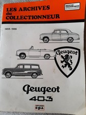 revue les archives du collectionneur Peugeot 403 1955-1966