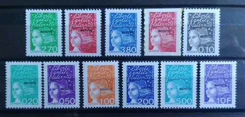Série timbres mayotte - 11,