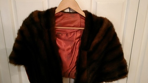 Red stripped russian dyed - , mink