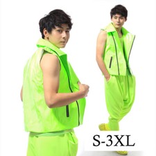 Gilet En Similicuir Brillant Pour Hommes Veste Waistcoat Top Moto Biker Club