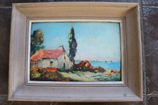 Louis Bissinger (1899-1978) dit Régis Berard - tableau paysage ,mer ,mas