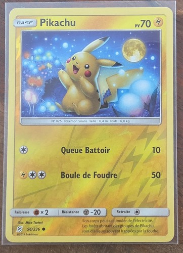 Carte pokémon pikachu - pikachu, reverse