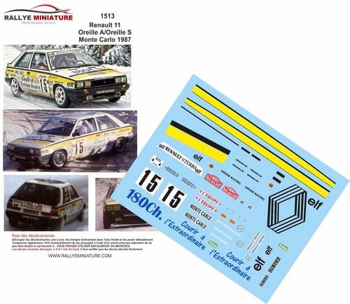 Decals ref 1513 - 1513, renault