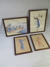 MESMIN SUITE DE 4 DESSINS