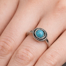 Bague vintage argentée avec