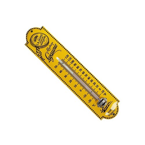 Thermomètre émaillé bombé