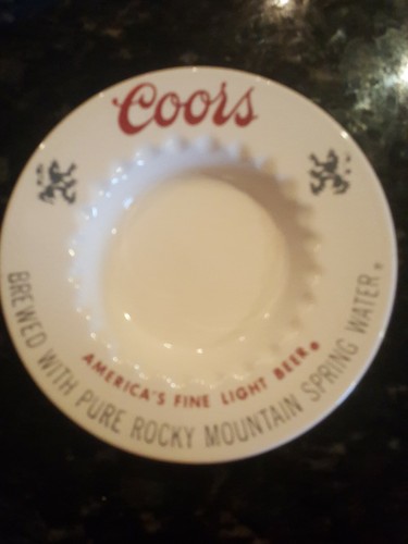 Coors pottery beer coaster - pottery,