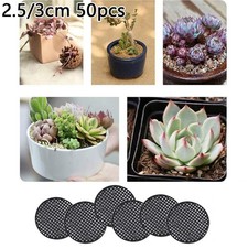 50xFlower Pot Trou Drainage Maille Plante Mise en Grille Récipient Bas Tapis De
