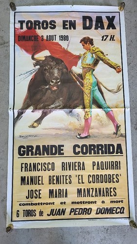 Ancienne affiche corrida - de,