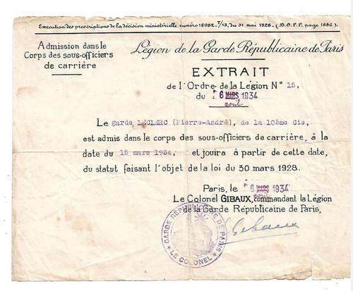 Extrait ordre légion - extrait,