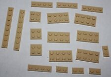 19 Lego Tan Brick ref 3460 3022 3710 3020 3023 pour Star Wars ,Egypte etc