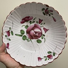 Faïence XVIIIeme Réparation Plat Creux Luneville Les Islettes Moustiers Agrafes