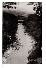 Carte postale d'avant-guerre Nagano Shinshu Shinano Tenryu Gorge vue panorami...