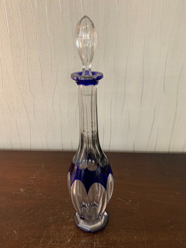 Carafe overlay bleu - en, cristal