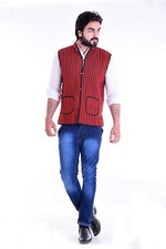 Hommes Veste Unisexe Blazer Réversible Matelassé Marron Côté Ajouré Poches Coat