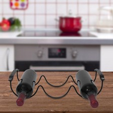  Lot de 2 petits casiers à vin pour 3 bouteilles – Étagère de rangement