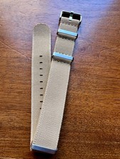 Bracelet de montre NATO en nylon beige sable 20mm neuf
