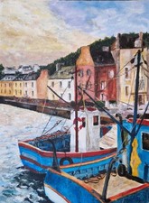 Tableau Huile Sur Panneau Vue