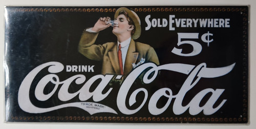 Plaque métal coca cola - métal, sold