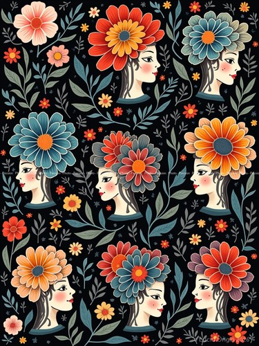 Photo fleurs graphiques pop - photo,