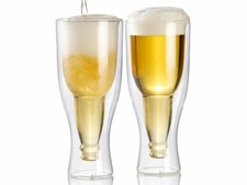 2 verres à bière à double paroi - 20 cl - Infactory