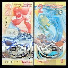 CARAÏBE ORIENTALE billet 2 dollars - 40e anniversaire POLYMER - 2023 * UNC /NEUF
