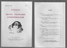 L OISEAU ET LA REVUE FRANCAISE D'ORNITHOLOGIE . volume 48, 1978 N° 4