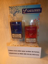 RARE PLV TABAC PRESENTOIR PUBLICITAIRE A PILES CIGARETTES GAULOISES ROUGE & BLEU