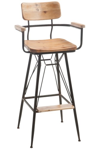 Chaise bar industriel en - de,