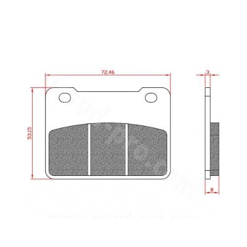 Plaquette frein brenta br3174 - frein,