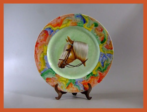Assiette decorative signée - decorative,