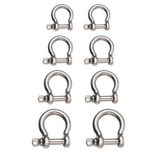  8 Pcs Stainless D Shackle