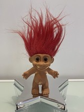 Russ Poupée Troll Au Cheveux Rouge Vintage 19cm