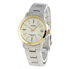 SEIKO SPIRIT SBTM170 analogique acier inoxydable quartz solaire or argent...