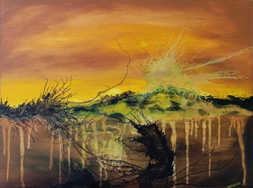 Peinture abstraite acrylique - abstraite,,