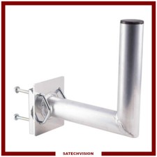 Fixation Balcon et Mât Déport 25 cm Ø 48 mm en Aluminium Parabole Antenne