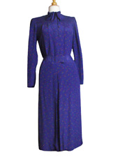 Ensemble jupe et grande tunique 100% soie bleu  Guy Laroche T.42  