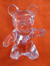 Statue ours cristal Daum France crystal teddy bear