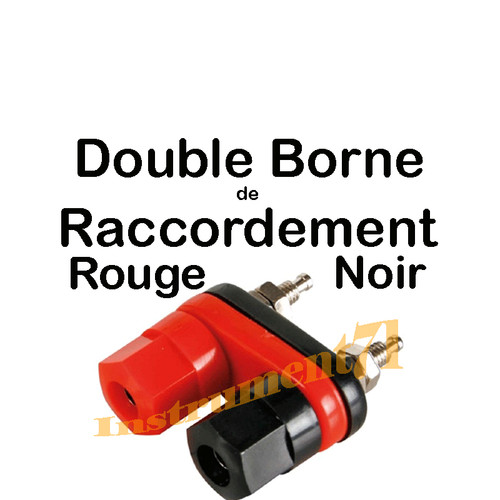 Double borne raccordement noir - borne,