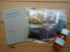 Vernis Coloriage Kit, 5 Pigments, Livre Et Lin Huile Pour Luthier Violon / Cello