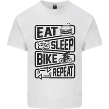 Cyclisme Manger Dormir Vélo Répéter T-Shirt Drôle Pour Enfants Garçons Filles