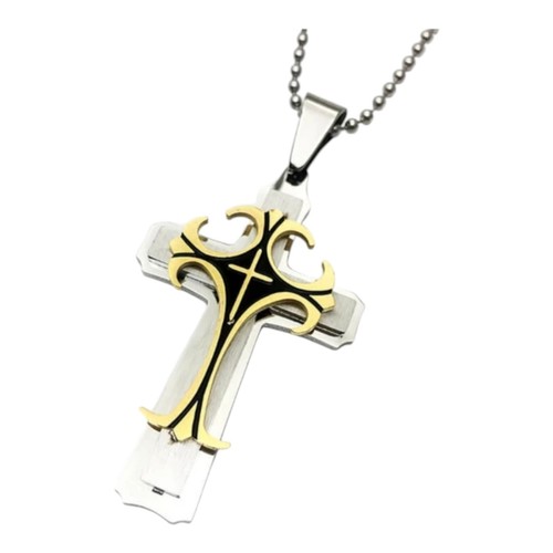 Collier croix pour hommes - croix, en